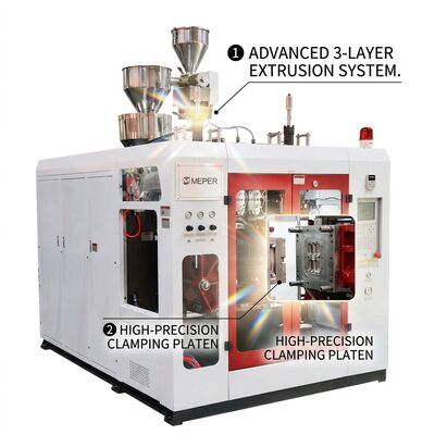Double Station PETG Blow Molding Equipment for 1L Oil Bottle MP55D